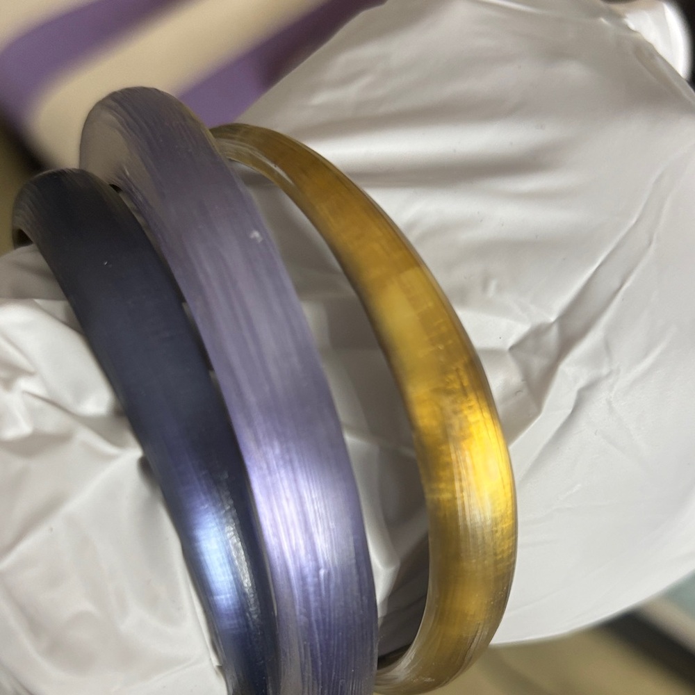 Gold and Purple Bangle Set